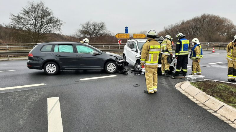 Verkehrsunfall an der Auffahrt A70 Richtung Schweinfurt